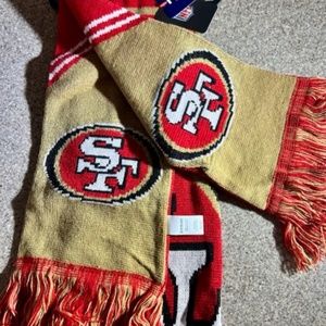 NFL San Francisco 49ers Unisex Striped Scarf Full Size 🏈